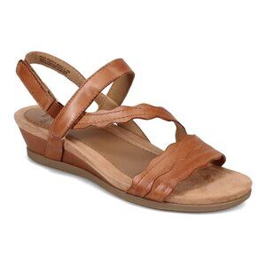 Earth Origins Poppy Women's Sandal Size 8 - Brown Leather, Adjustable, Arch Supp